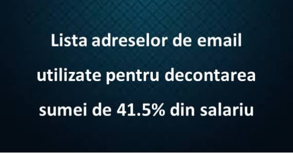 Lista Adrese Email Anofm Decontare 41 5 Din Salariu Theexperts Ro